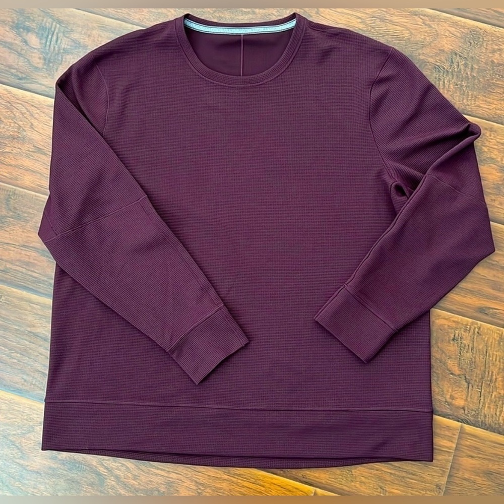 Lululemon shift stitch crew Cassis maroon